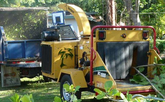 
 Chipper afer stump removal